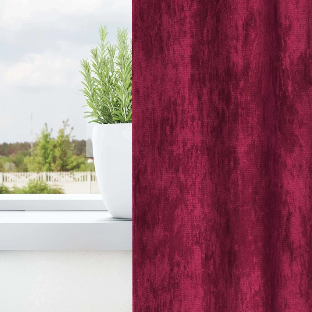 Tende in Velluto 2 pz Rosso vino 225 x 140 cm Velluto