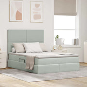 Letto con contenitore e materasso Grigio chiaro 140 x 200 cm 3371973