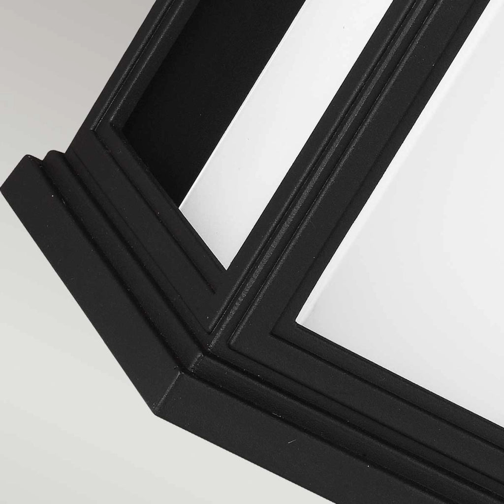 Applique esterno Roscoe Feiss nero texture E27 60W