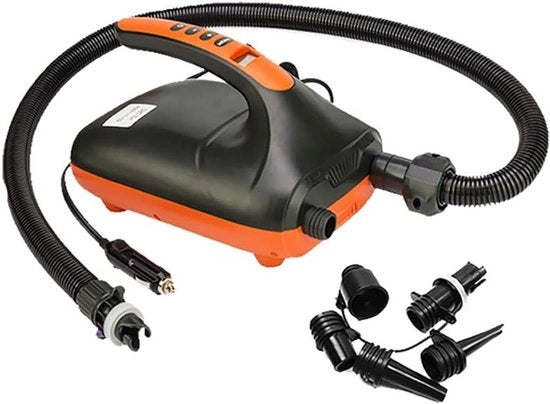 Pompa di aria elettrica da SUP - 20 PSI - Spegnimento automatico - Nero - Pompa di aria ad alta pressione - Ideale per canoe e lettini gonfiabili - Codice prodotto C...
