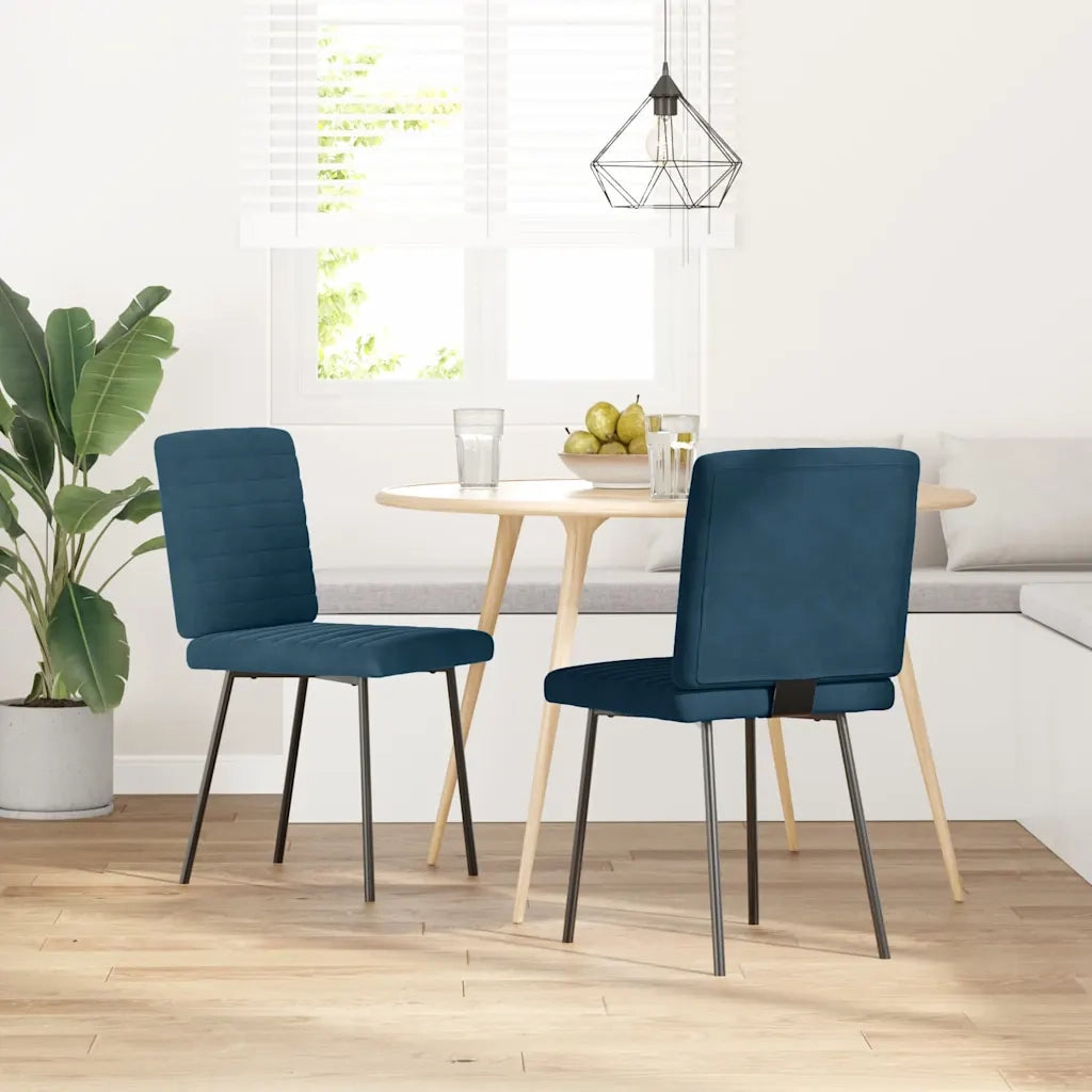 Sedie da Pranzo 2 pz Blu in Velluto 4101166