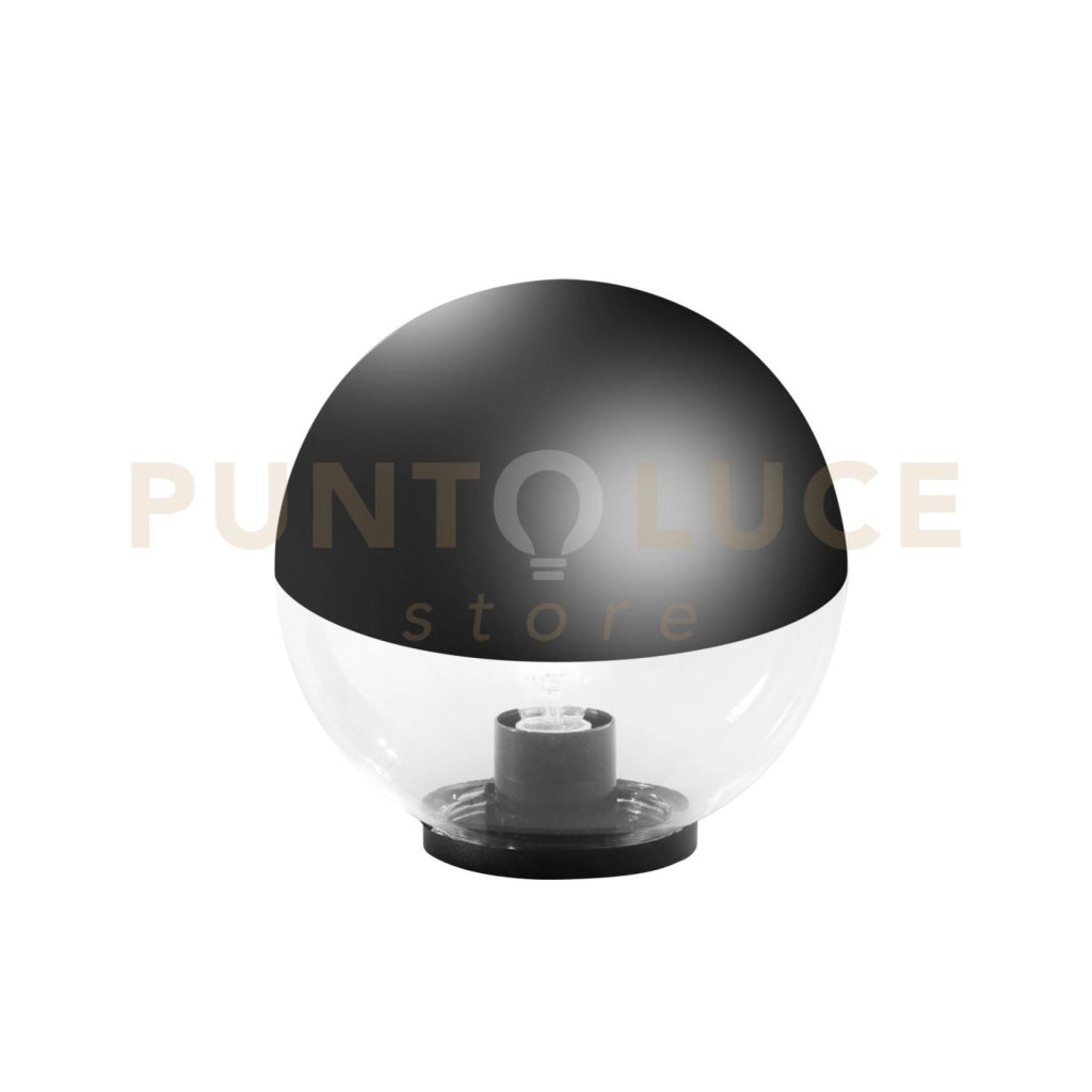 SFERA POLLY TRASPERENTE E NERA 1 LUCE ATTACCO E27 IP44 30X31CM