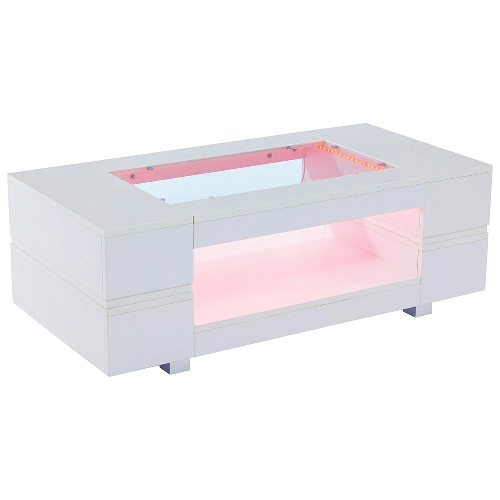Tavolino-Xylo-Bianco LED Bluetooth per feste
