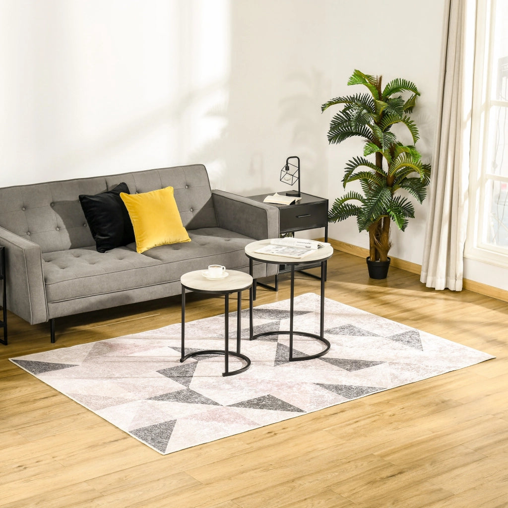 Tappeto Moderno Geometrico Velluto Grigio ¨C Minimal ¨C 230x160 cm