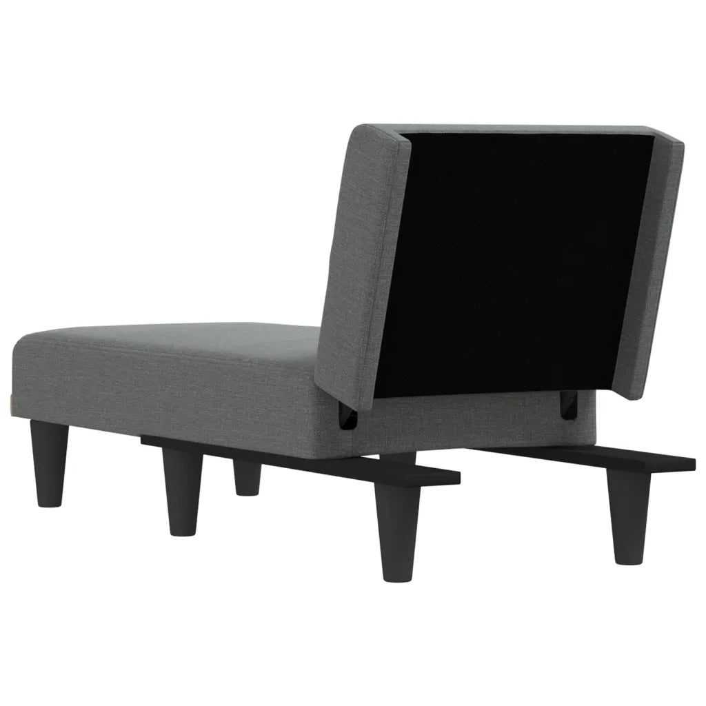 Chaise Longue in Tessuto Grigio Scuro 352817