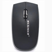 Trade Shop - Mouse Wireless Da 2.4 Ghz Senza Filo Ultra Slim Bianco - Nero Pc Tablet Design -