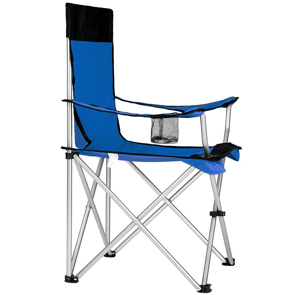 Sedia Pieghevole Da Campeggio Con Borsa Camping Sedia Spiaggia Da Esterno Blu
