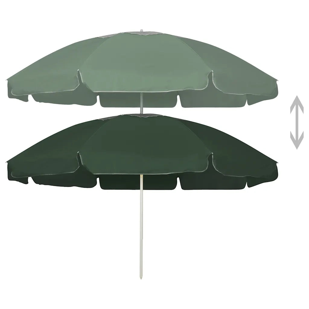 Ombrello | Parasolne da Spiaggia Verde 240 cm