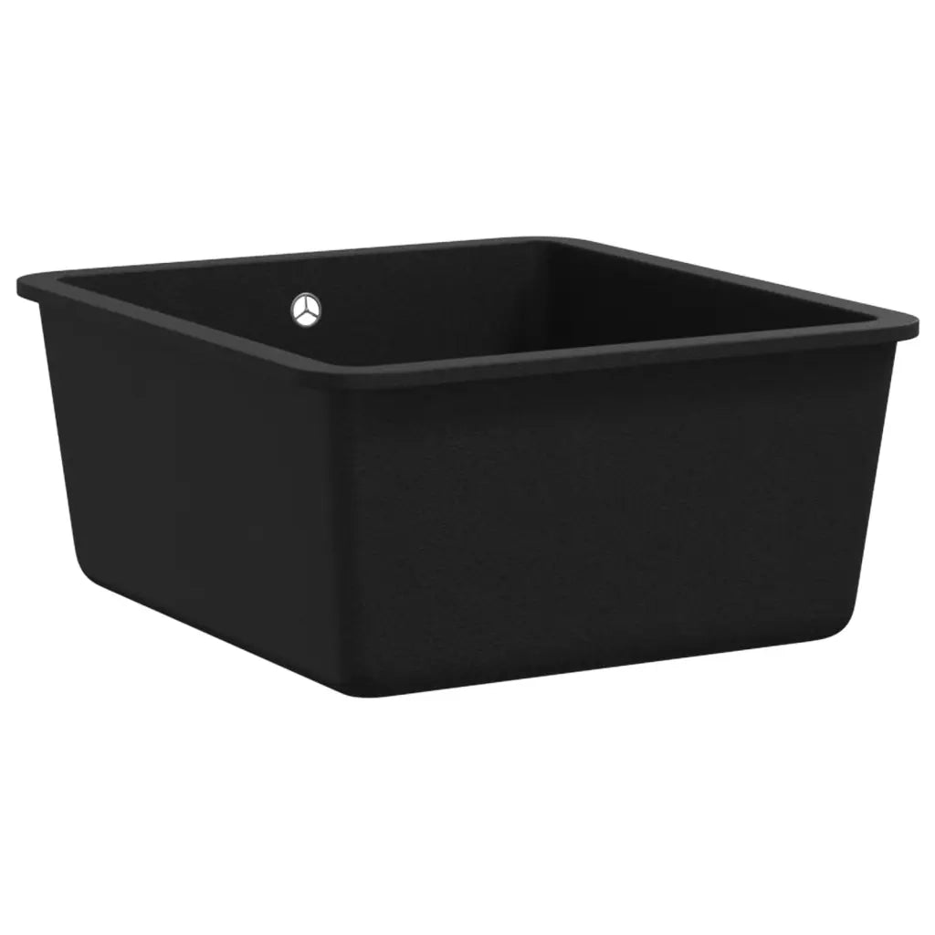 Lavello da Cucina in Granito Vasca Singola Nero 142960