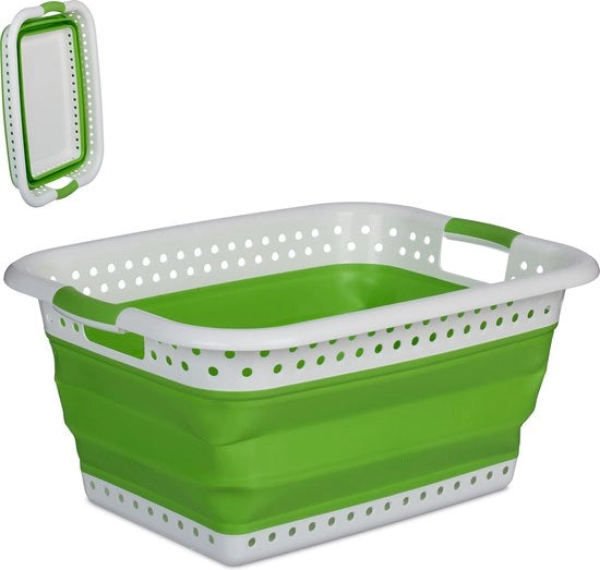 Asse da stivaggio pieghevole - 36 l - plastica - spazievendente - verde-bianco