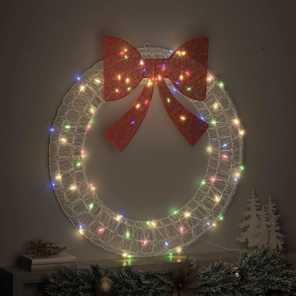 Corona con 80 LED Multicolore 92 x 92 x 9,5 cm Acrilico 42019128