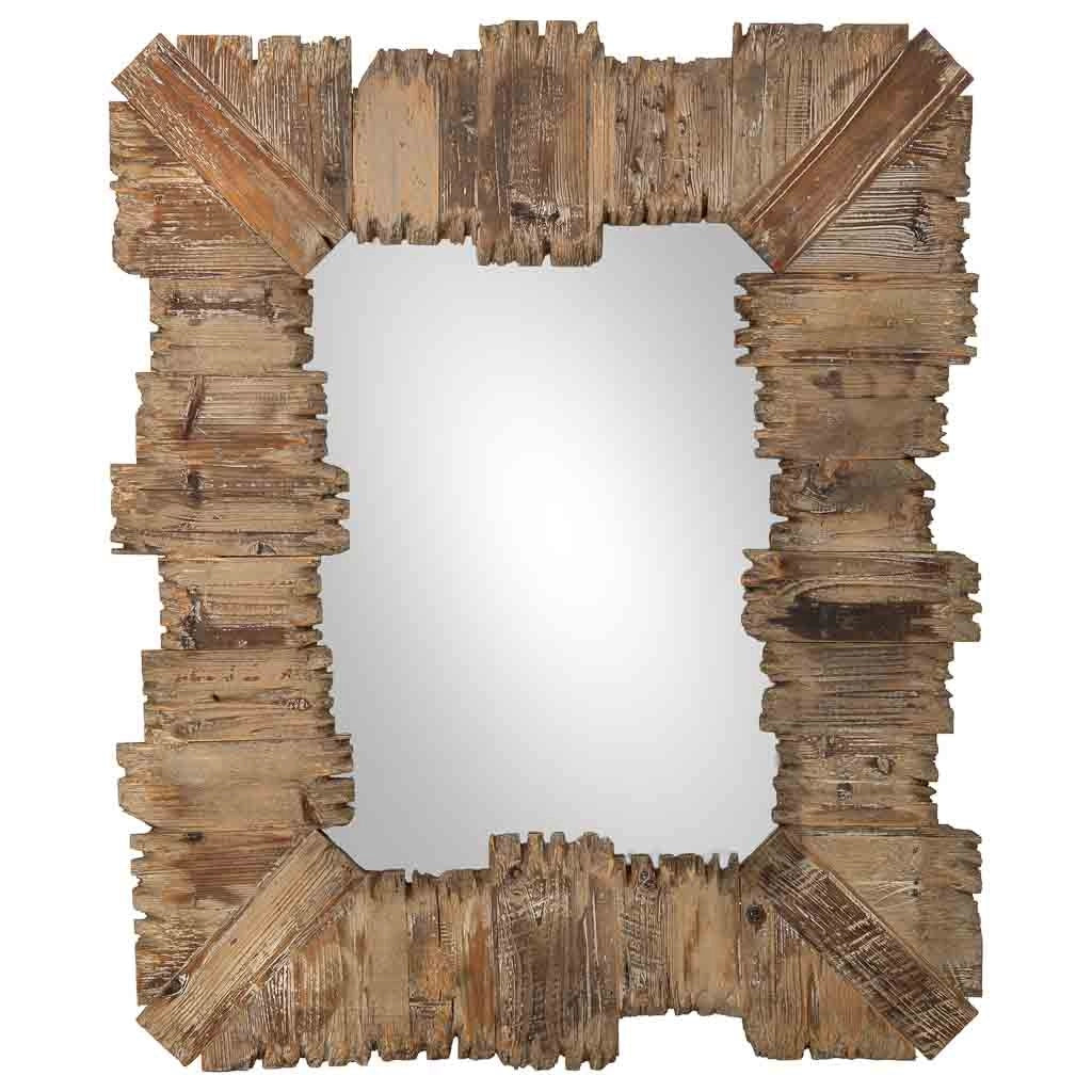 Specchio in legno 91x109x03,5h cm