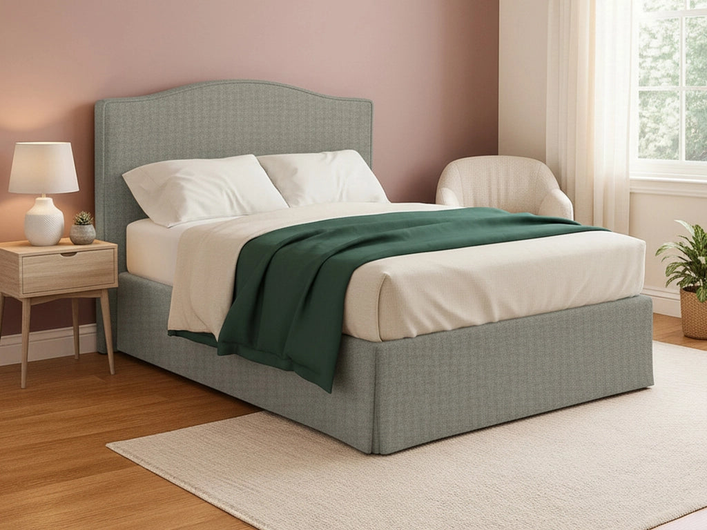 Morley, Letto Matrimoniale Sfoderabile Made in Italy, Grigio