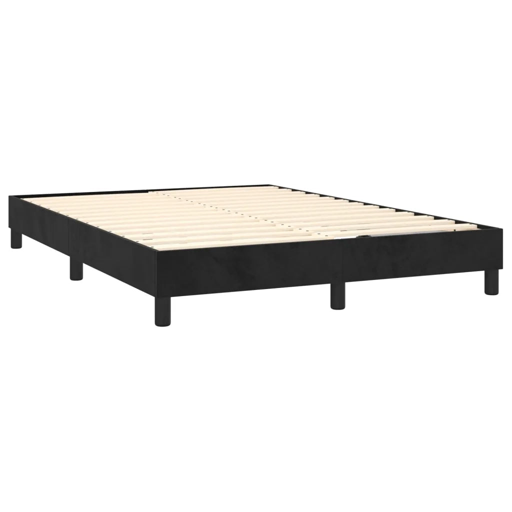 Letto a Molle con Materasso e LED Nero 140x200 cm in Velluto 3134287