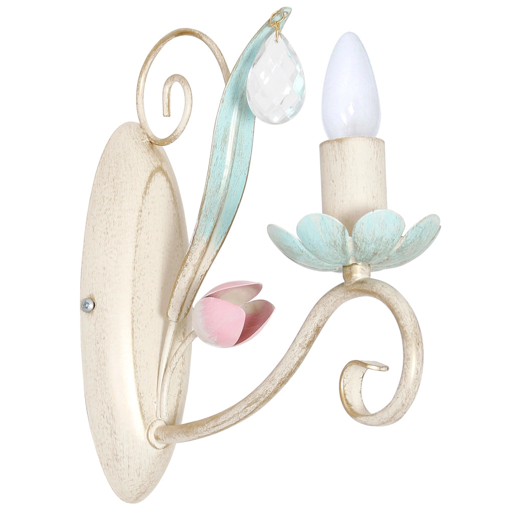 Applique Luce floreale con cristallo 1xE14 15W Luminex