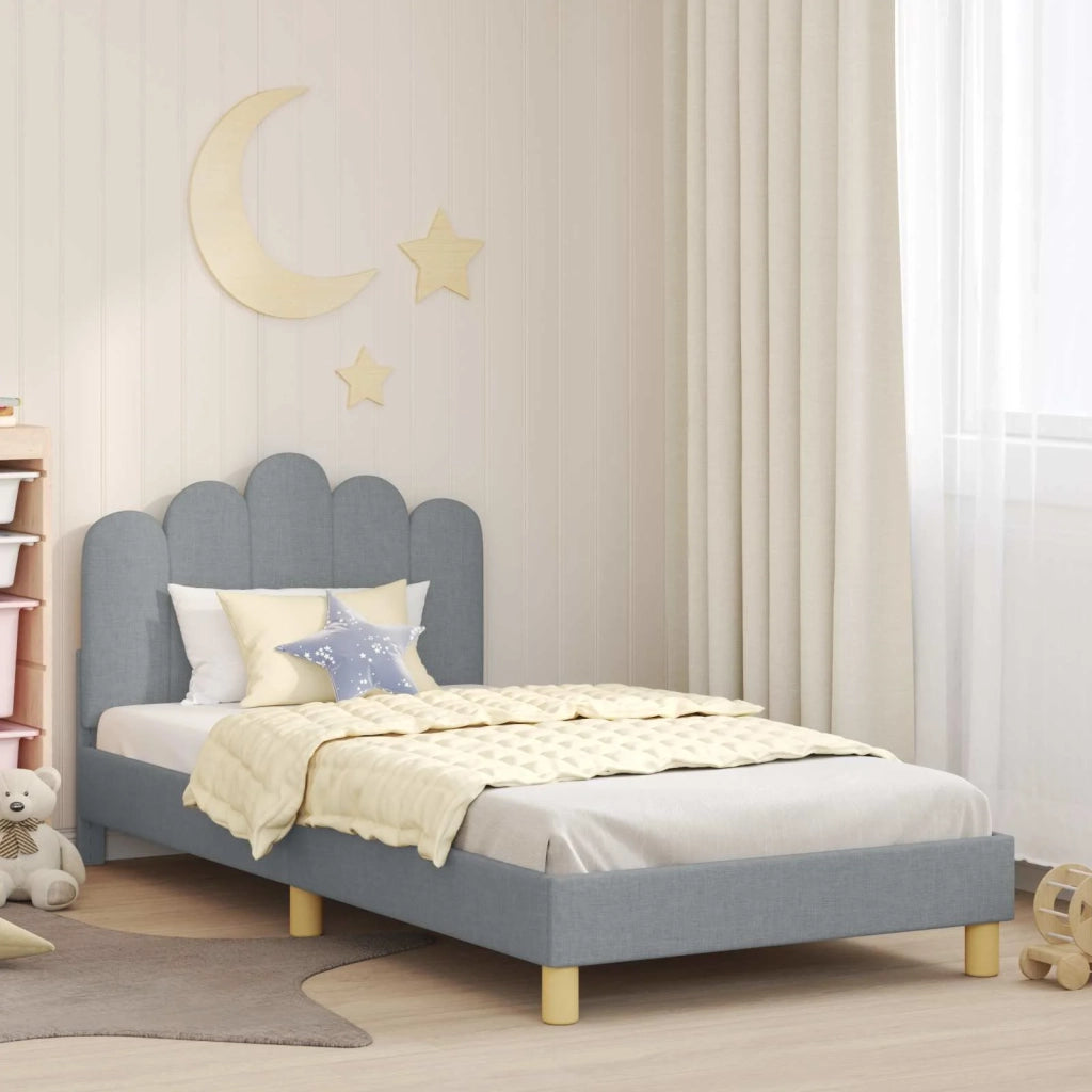 Struttura letto bambini con testata Grigio chiaro 90 x 190 cm 42011054