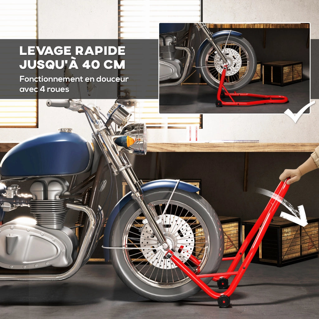 Cavalletto per Moto ¨C Minimal ¨C Rosso, Acciaio