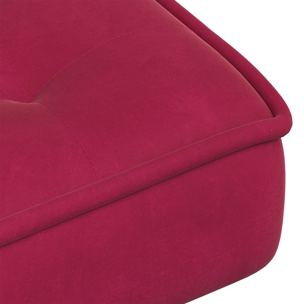 Poltrona Relax con Poggiapiedi Rosso Vino in Velluto 4012331