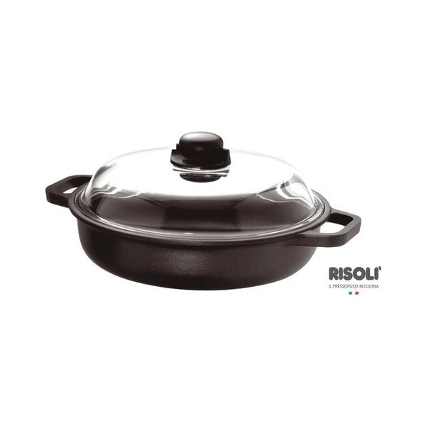 Tegame risoli 099in/32tp induction con coperchio nero - 099IN 32TP