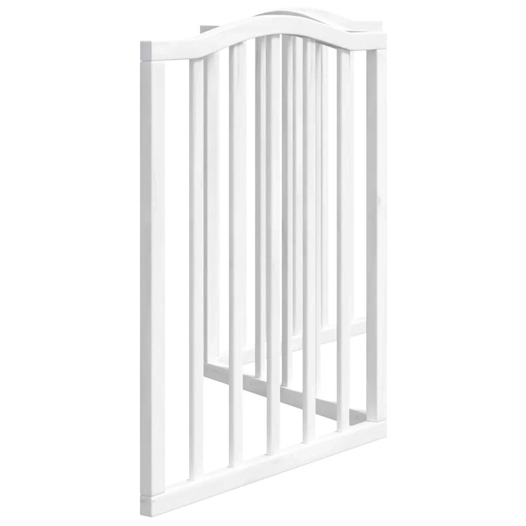 Cancello per Cani Pieghevole 3 Pannelli Bianco 150 cm Pioppo 352212