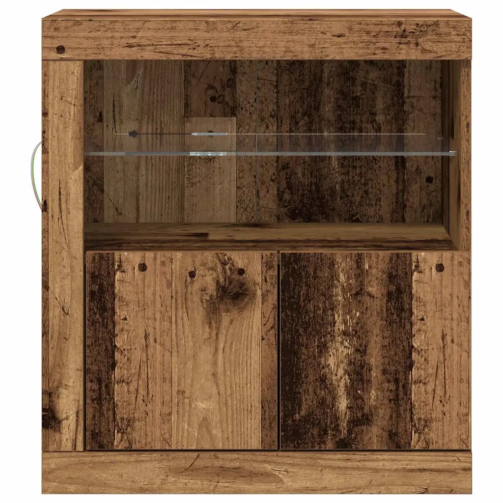 Madia LED Marrone 60,5 x 37 x 67 cm Legno multistrato 863012
