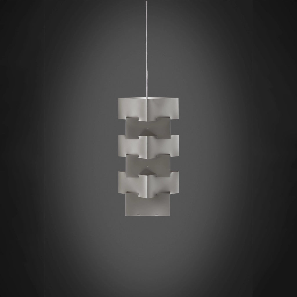 Sospensione Moderna Building Polilux ® Argento E Metallo Cromo 1 Luce E27