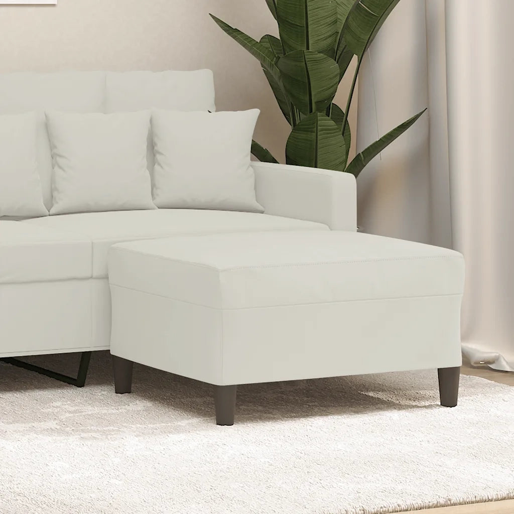 Poggiapiedi Crema 70x55x41 cm in Velluto 349325