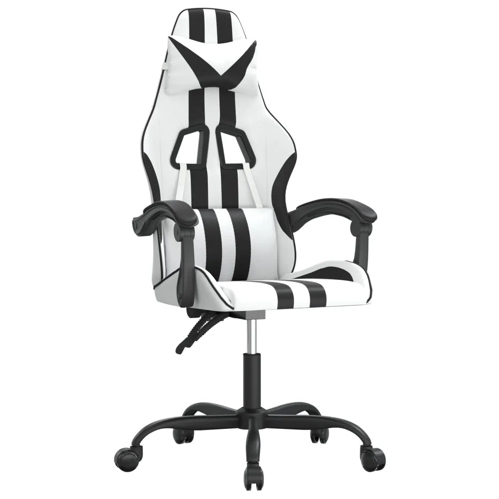 Sedia da Gaming Bianco e Nero in Similpelle 3143828