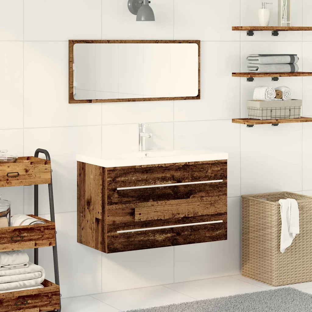Armadio per Lavabo da Bagno Legno vecchio 80 x 38,5 x 48 cm 3333132