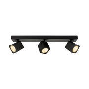Faretto soffitto moderno 3 luci nero LED 15W Aveiro