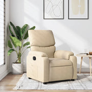 Poltrona reclinabile in tessuto color crema 3205683