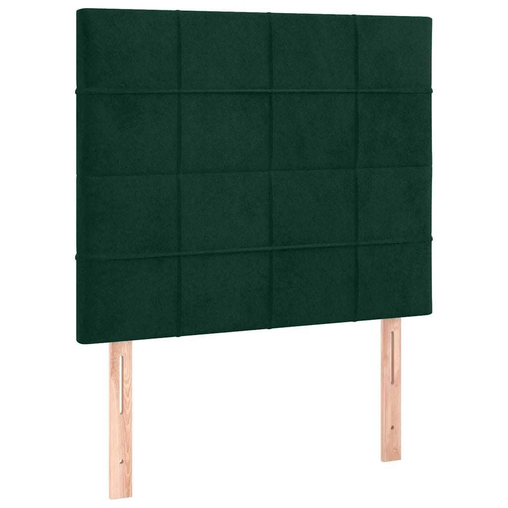 Testiera | Testata Verde Scuro 80x5x118/128 cm Velluto