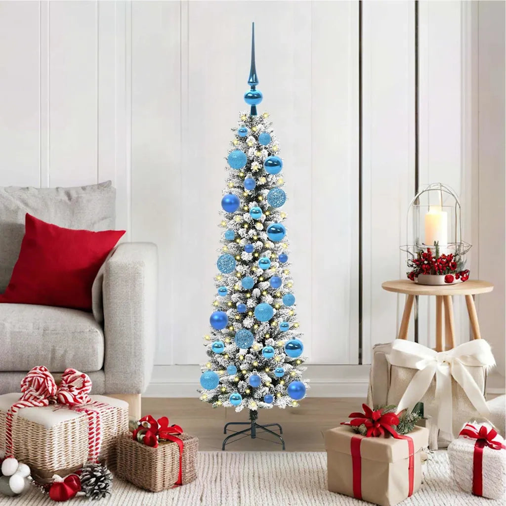 Albero di Natale | Decorazioni natalizie artificiale con 150 LED Bianco 120 cm