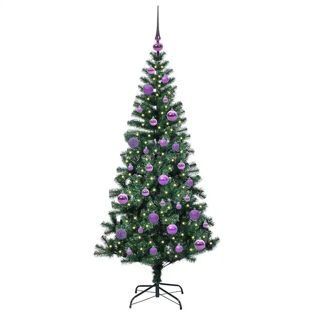 Albero di Natale | Decorazioni natalizie artificiale con luci integrate Verde 150 cm