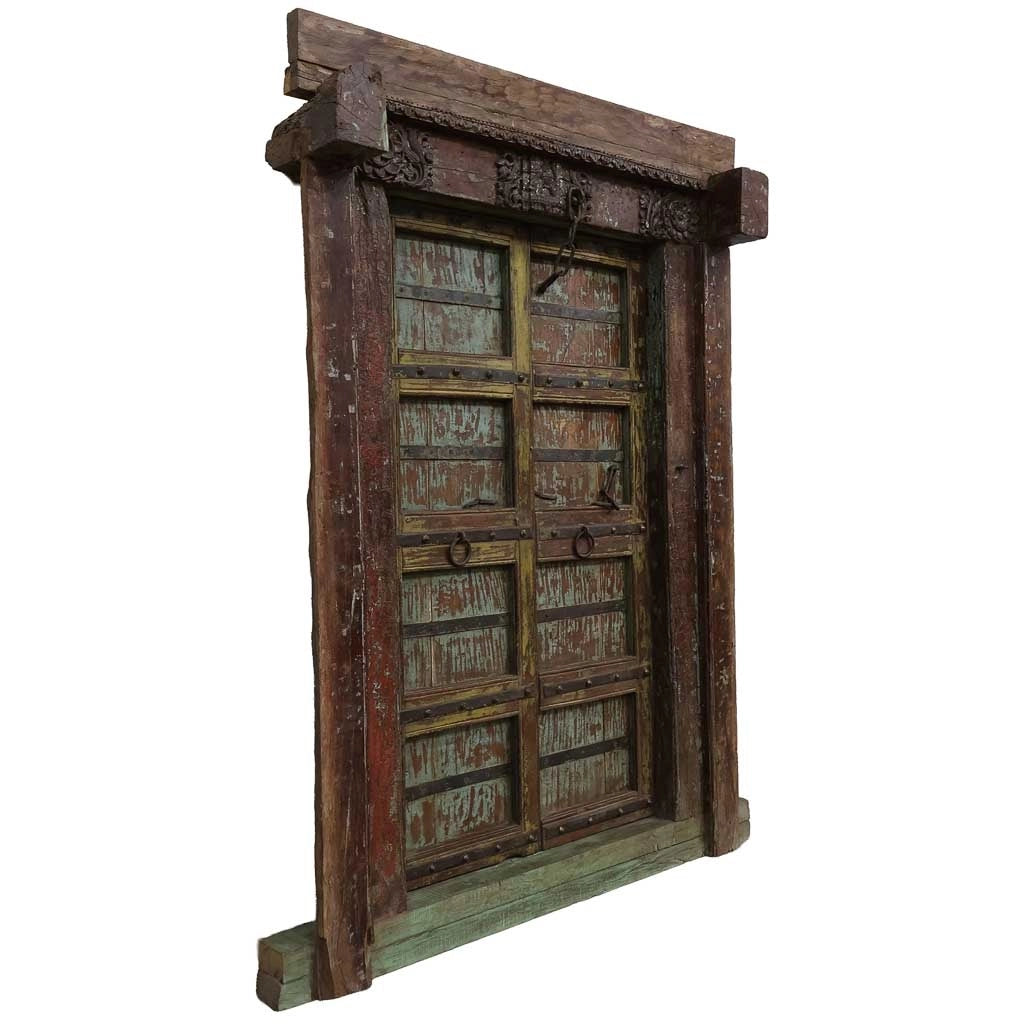 Porta in legno marrone 142x35x206h cm