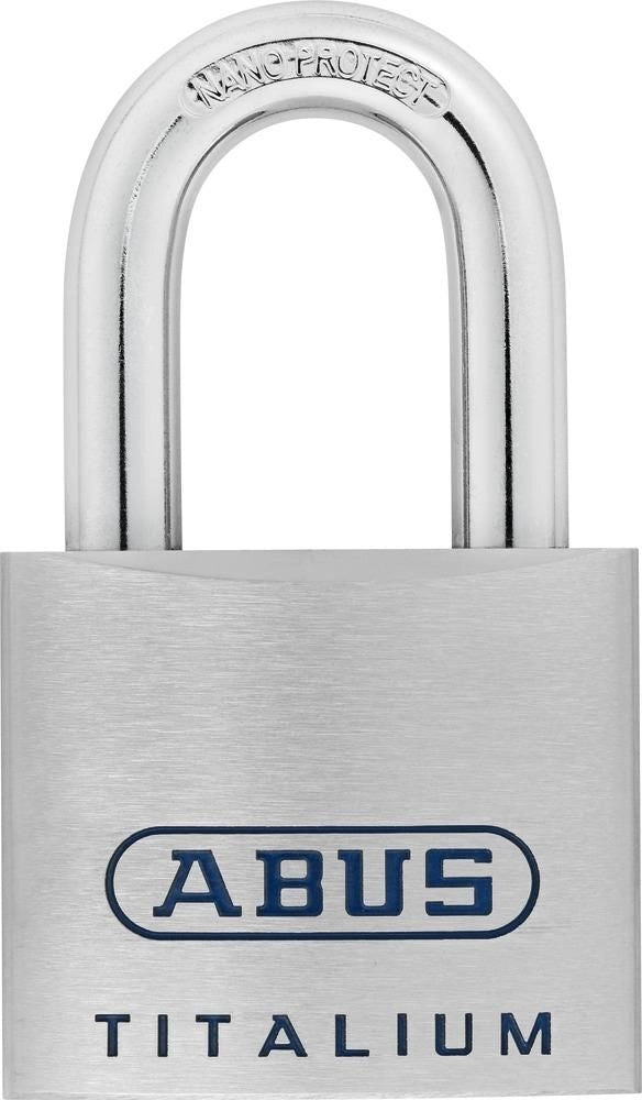 ABUS 70872 Titalium Lucchetto Corpo in Alluminio Speciale TITALIUM 50 mm Chiave Reversibile Chiusura Automatica colore Nero