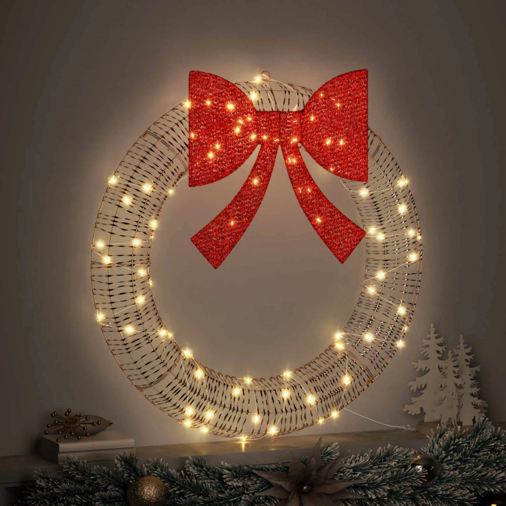 Ghirlanda con 80 LED Bianco caldo 91 x 91 x 9 cm PET 42019137