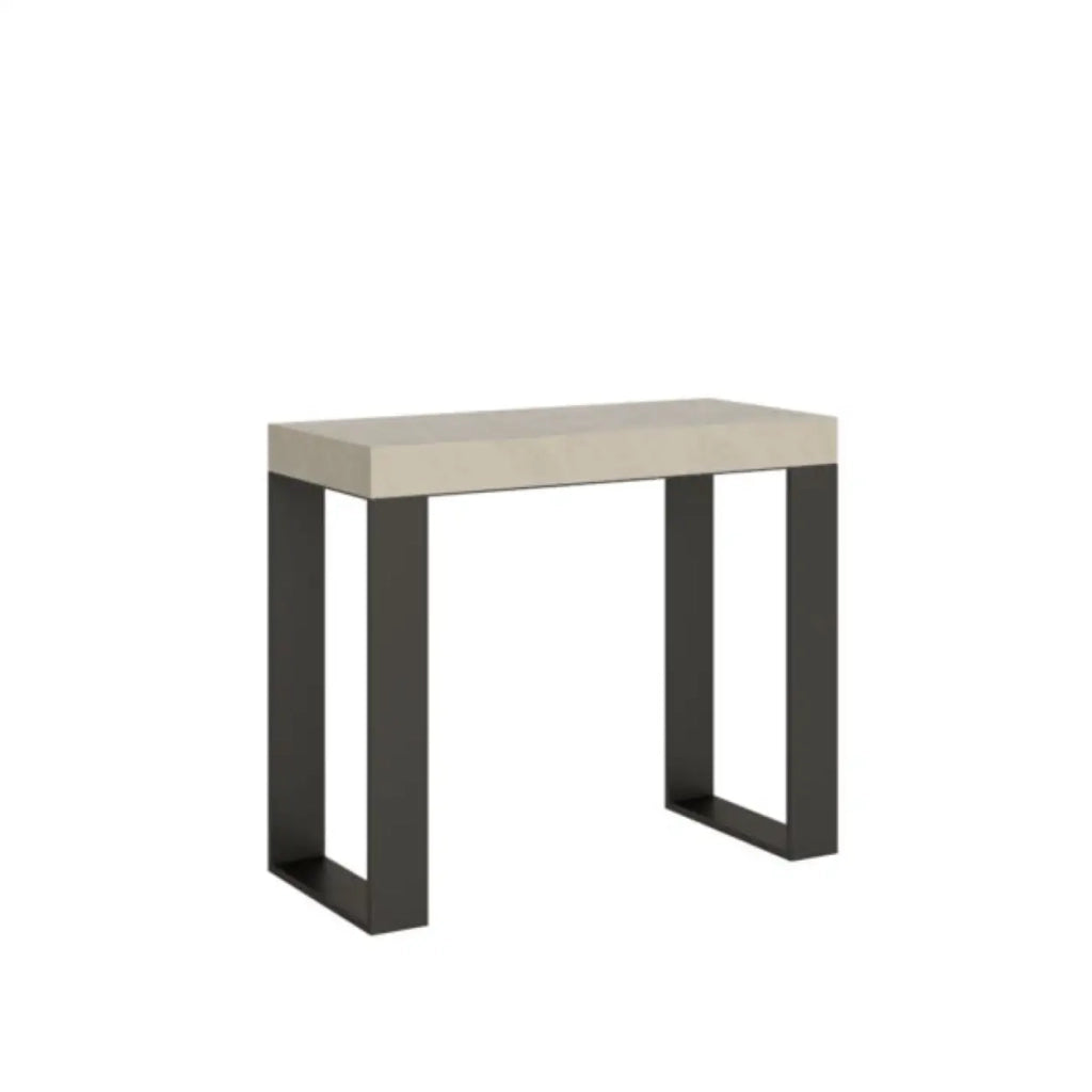 Consolle allungabile 90x40/300 cm Tecno cashmere gambe antracite