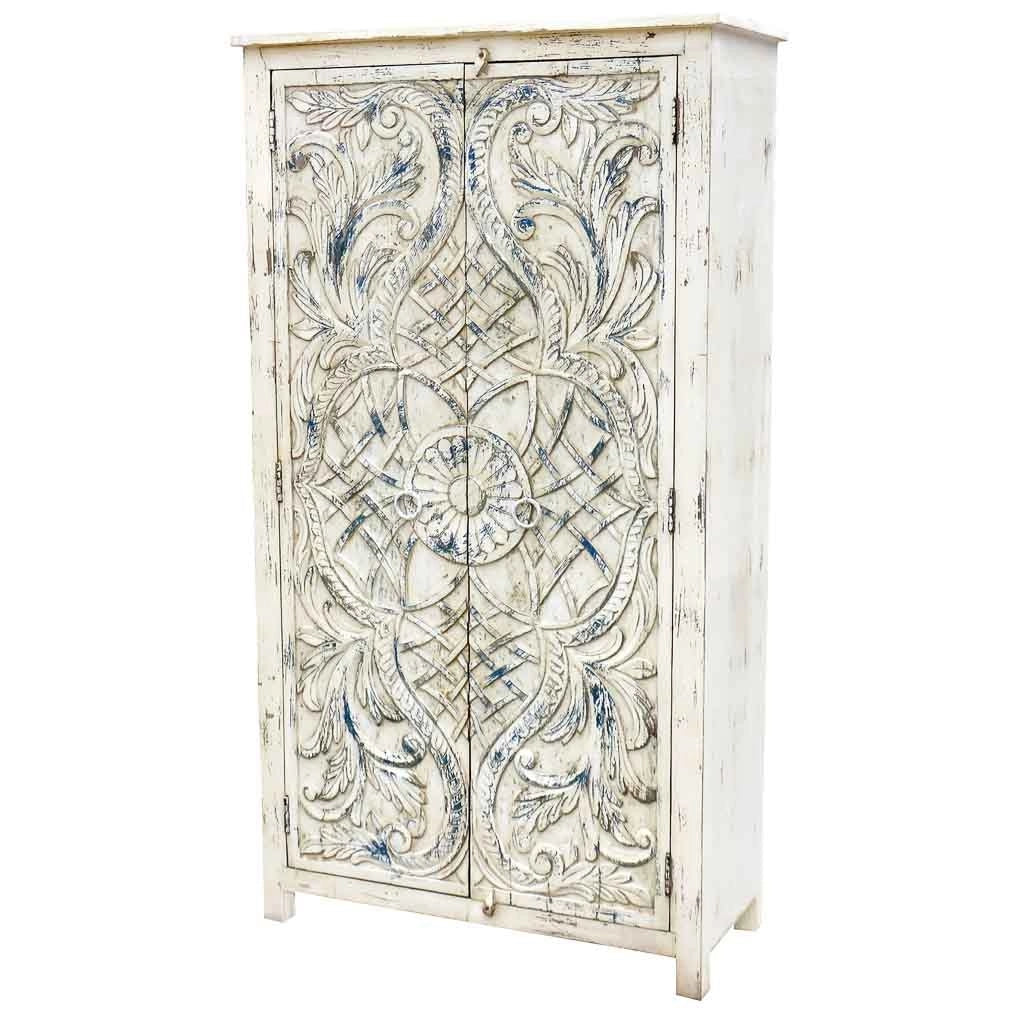 Armadio in legno bianco 99x42x180h