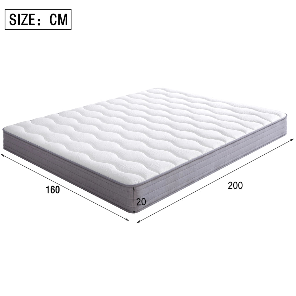 Materasso a molle insacchettate bianco 160x200 cm