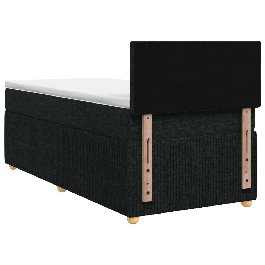 Letto box spring con materasso Nero 100 x 200 cm Tessuto 3451407