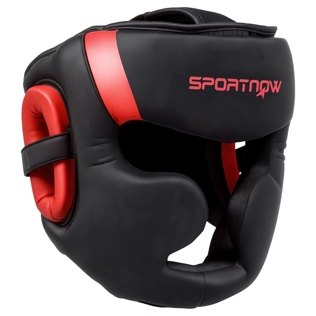 Casco da Boxe MMA ¨C Xylo ¨C Regolabile Rosso e Nero