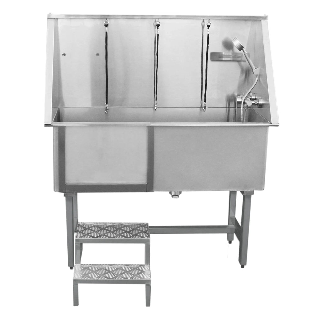 Vasca da Bagno per Toelettatura Cani Gatti e Animali Domestici in Acciaio Inossidabile Inox – 400mm