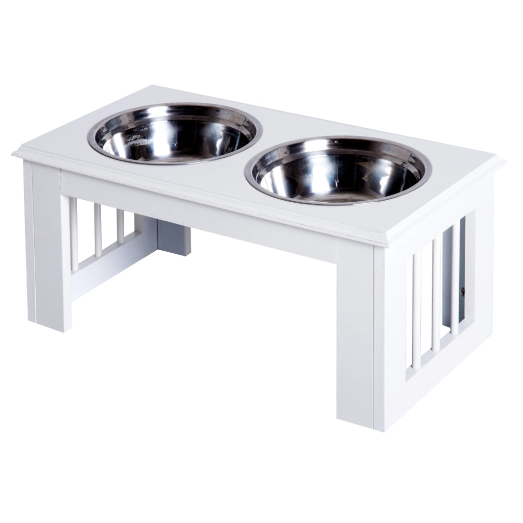 Stazione Cibo per Cani ¨C zephmum ¨C Bianco, Plastica, 58.4x30.5x25.4cm