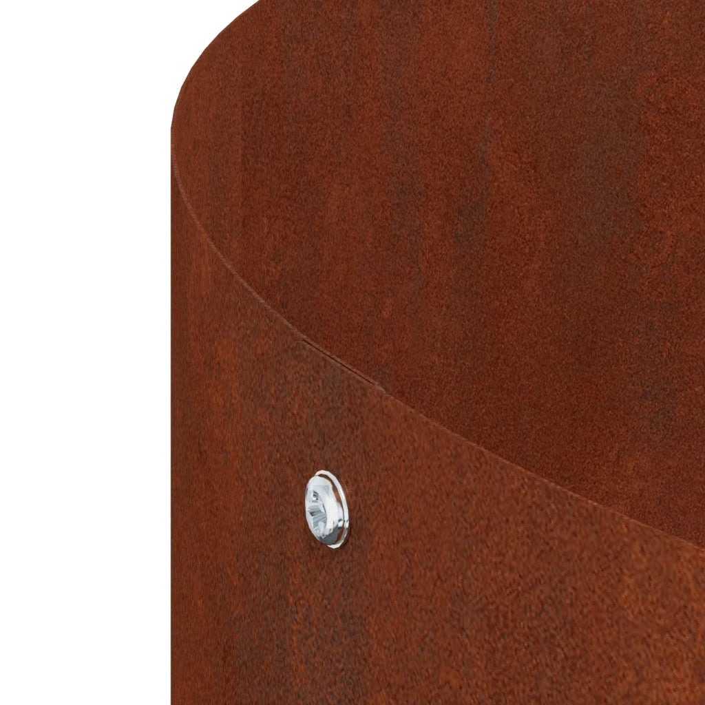 Anello per vaso 5 pz-Set di 5 Supporto per Vaso Marrone 80 x 80 x 20 cm Acciaio CorTen