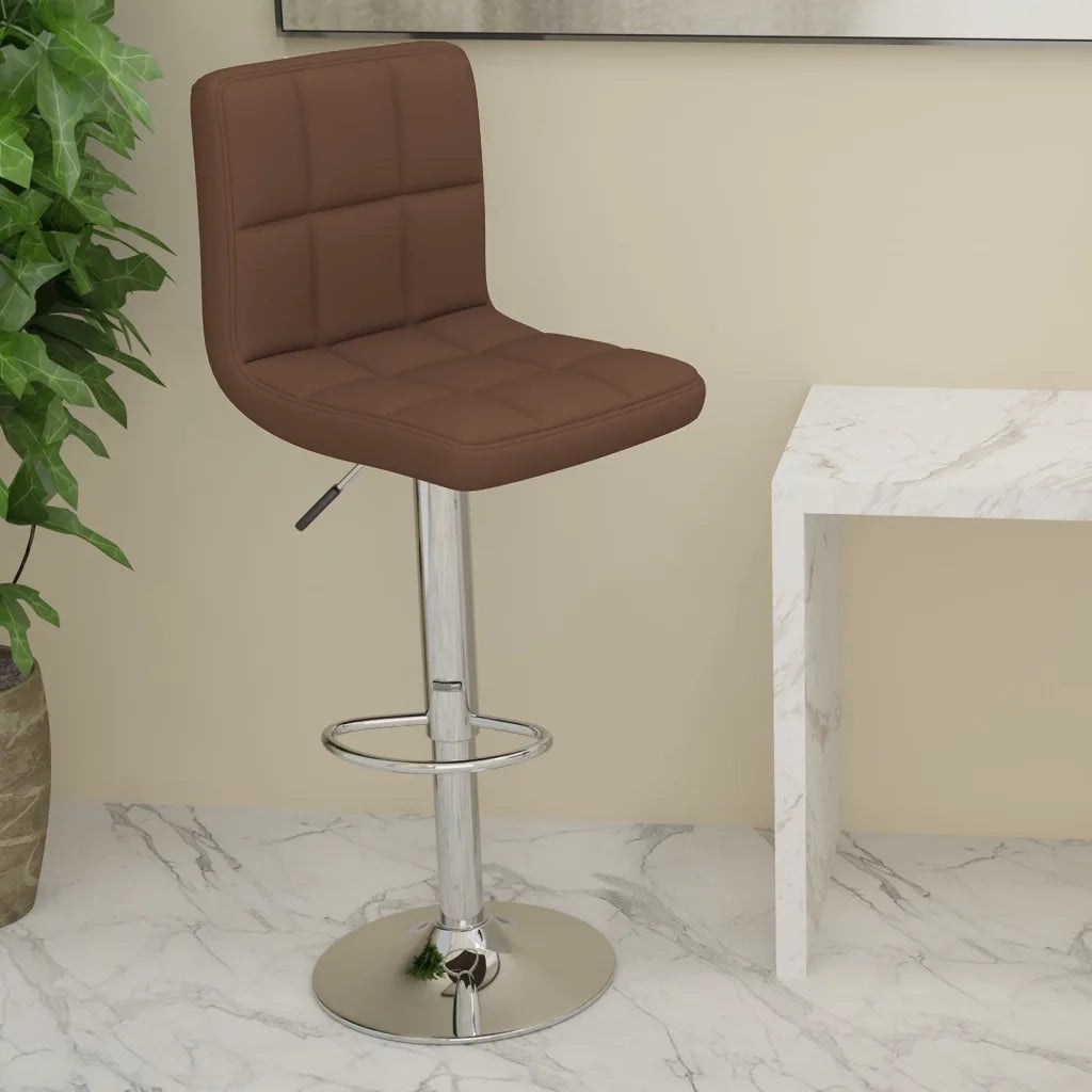 Sgabello da Bar Marrone in Tessuto 334232