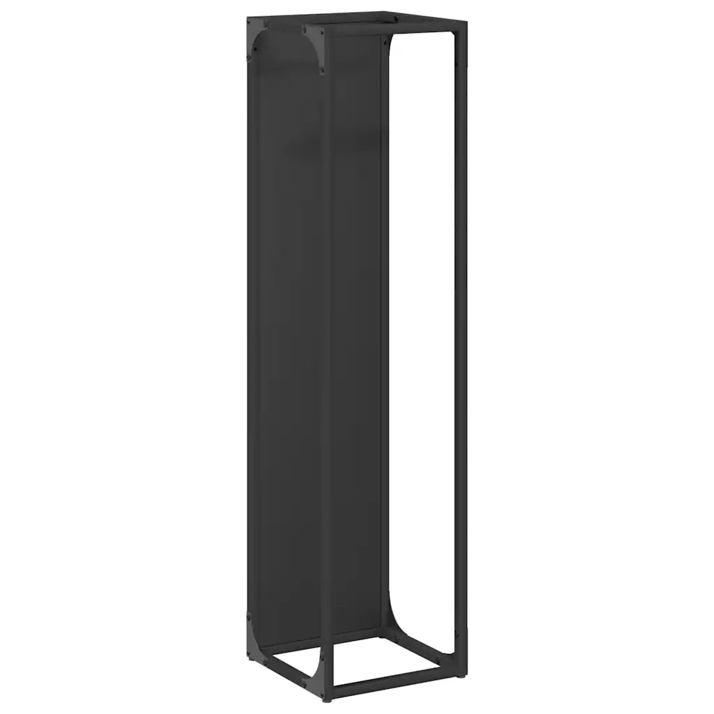Rastrelliera per Legna da Ardere Nera 25x25x100 cm CFW5008672