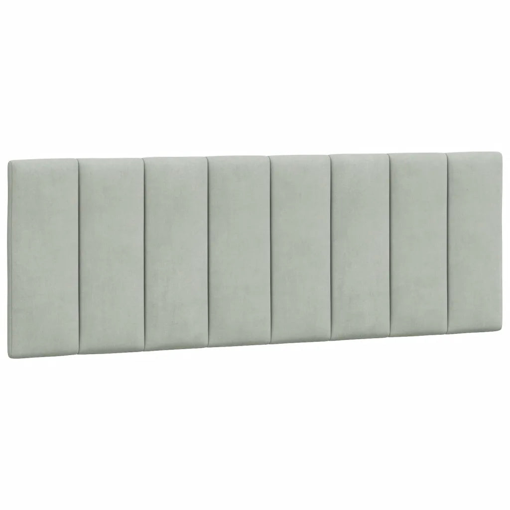Cuscino Testiera Hanko Grigio Chiaro 120 cm in Velluto 374661