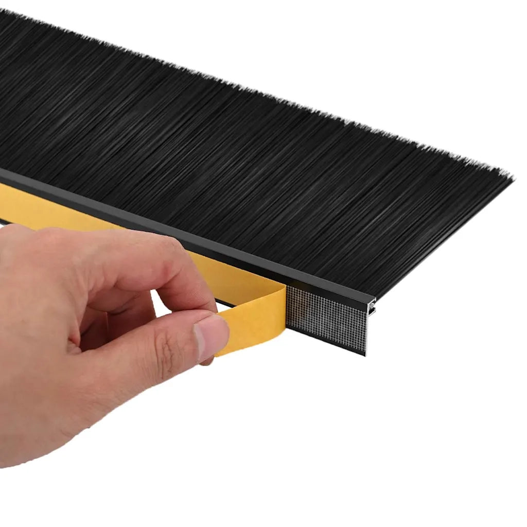 Spazzole per porte autoadesive 12 pz Nero 100 cm CFW9505497