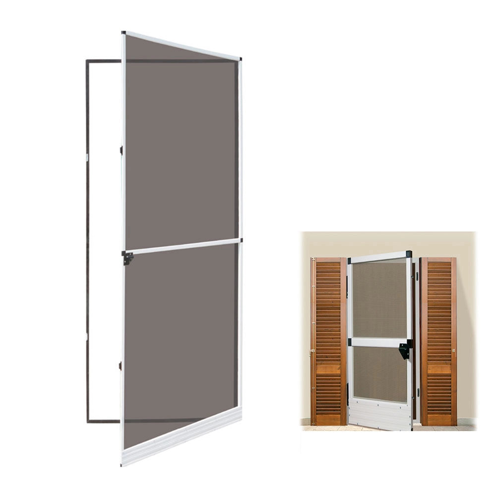 Zanzariera Priscilla per Porta a Battente Riducibile in Alluminio Colore: Marrone Ral 8017